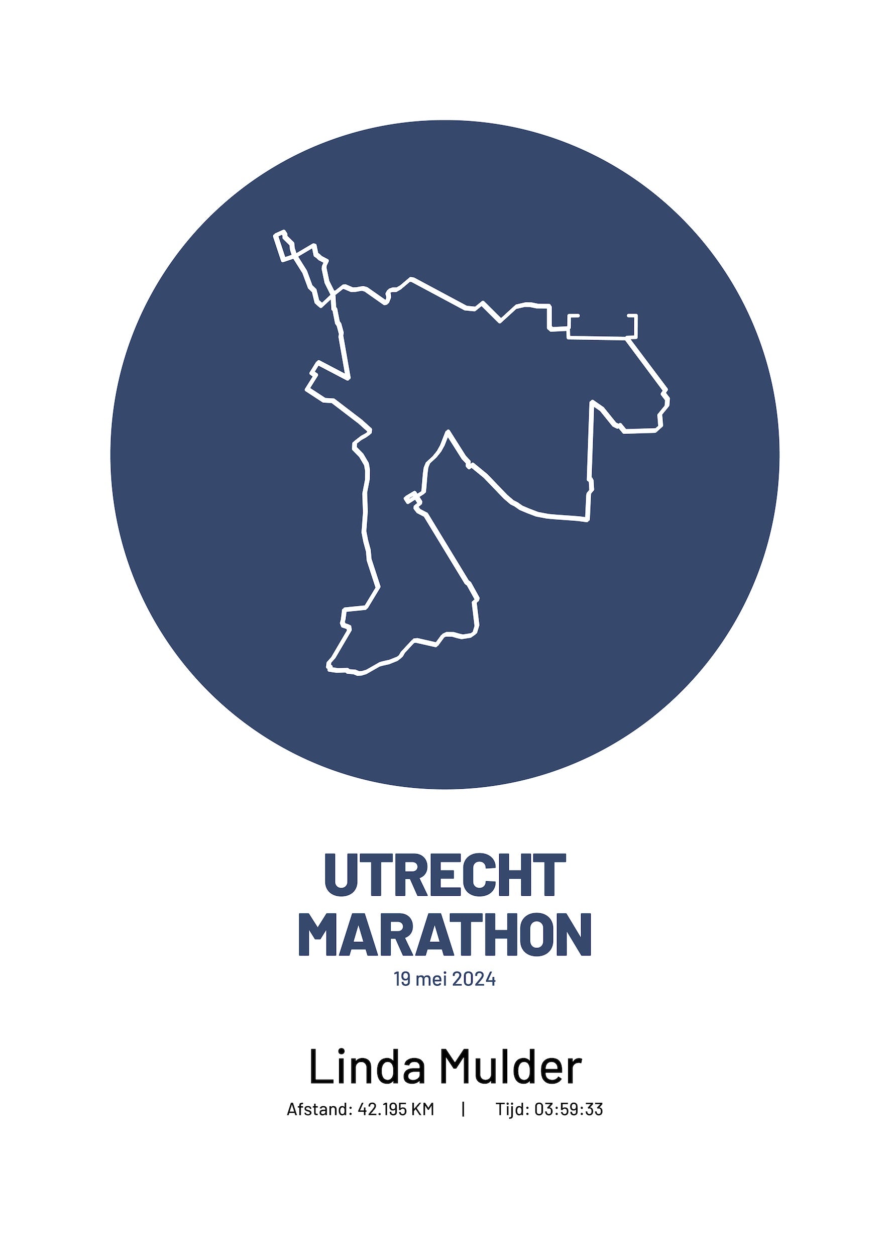 Utrecht Marathon - Simply Stylish - Poster