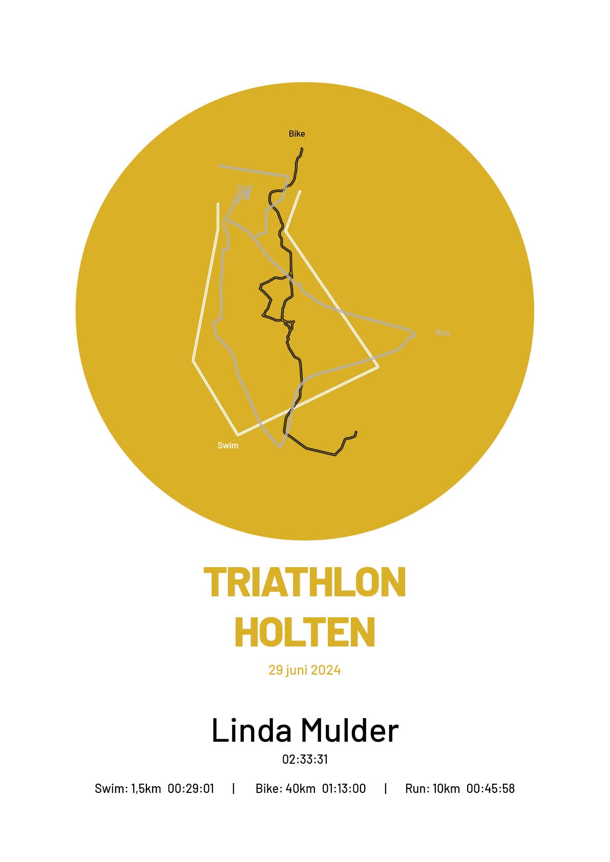 Triathlon Holten - Simply Stylish - Poster