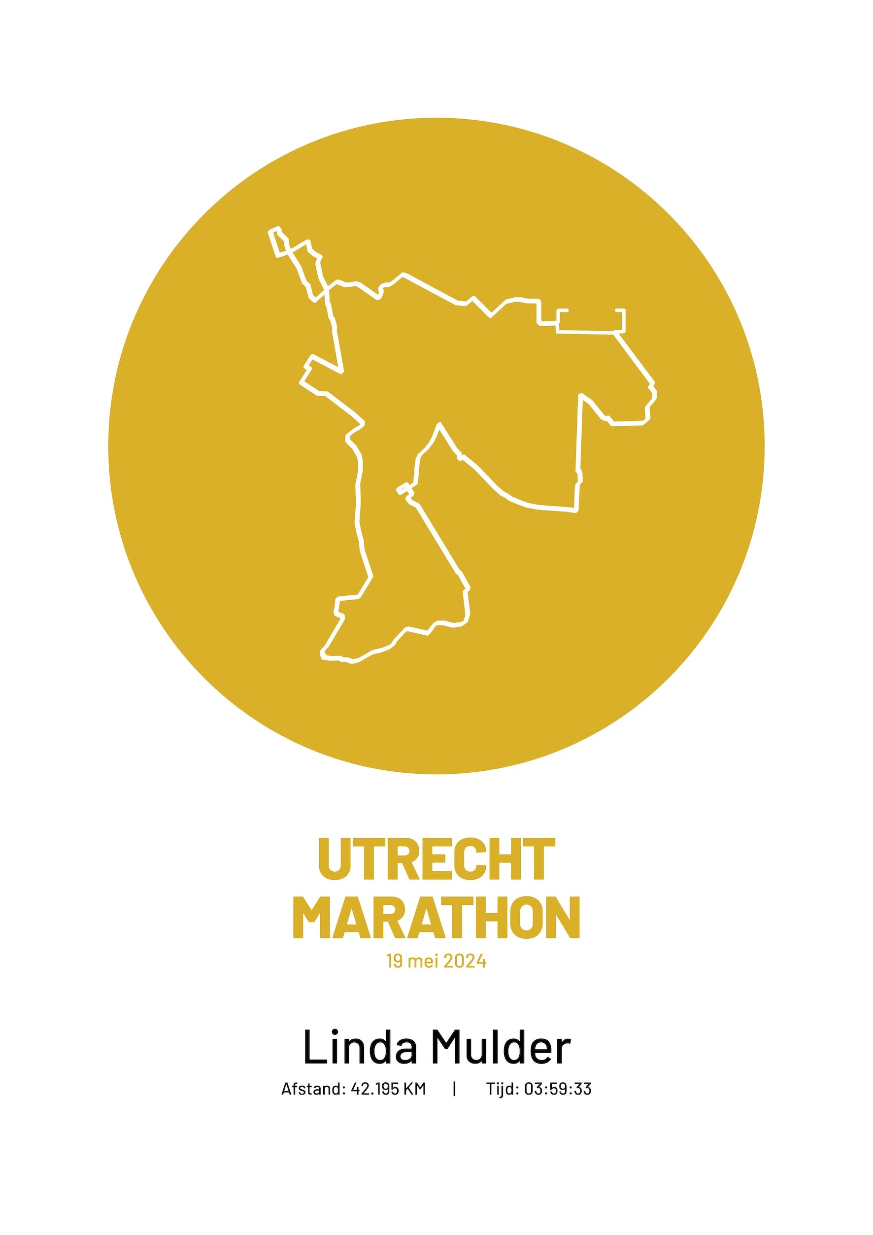 Utrecht Marathon - Simply Stylish - Poster