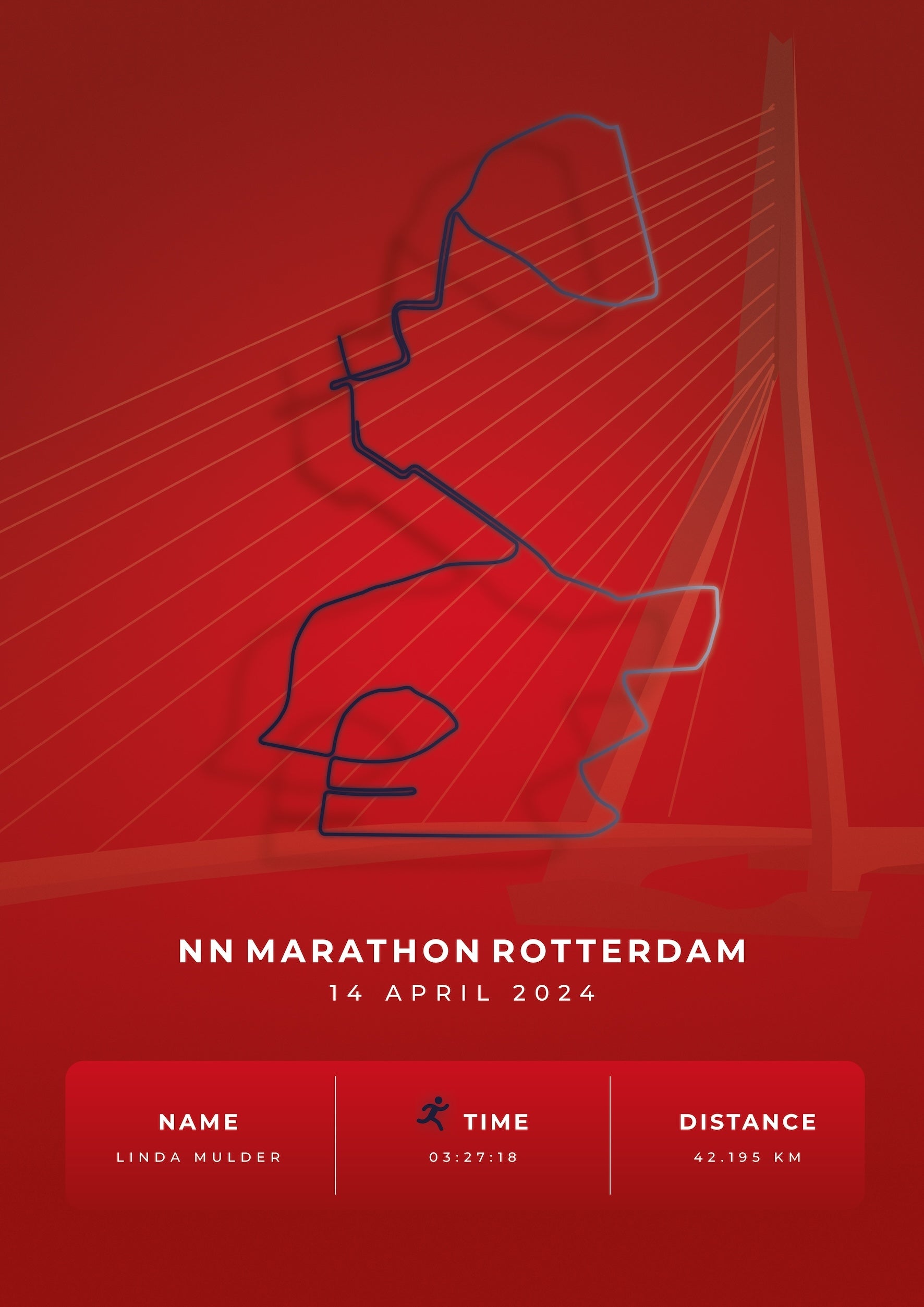 NN Marathon Rotterdam - Stylish Landmark - Poster